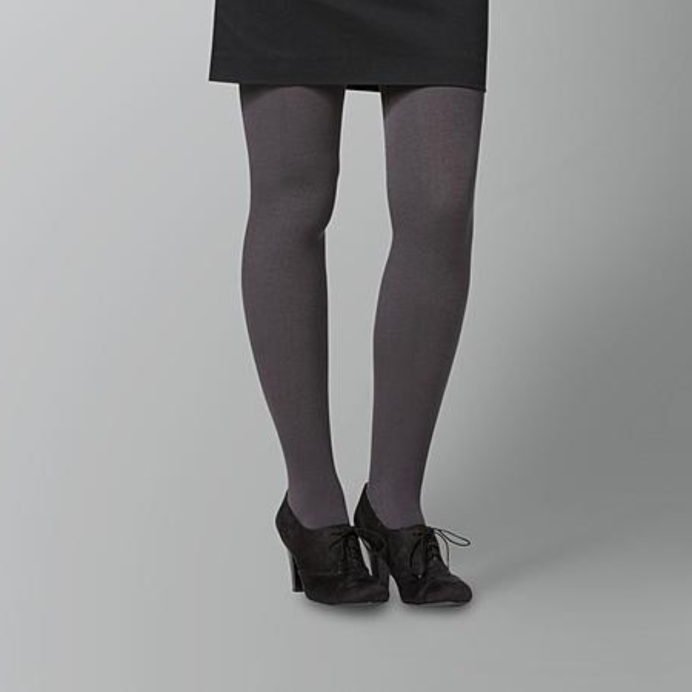Soft Plush Lined Tights Leggings Grey Medium Large